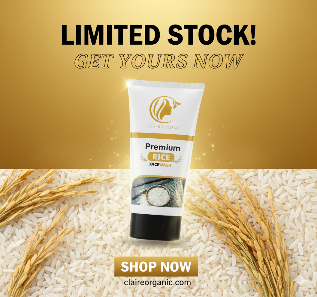 Claire Organic Premium Rice Facewash – Brightening & Hydrating Daily Cleanser (120ml)