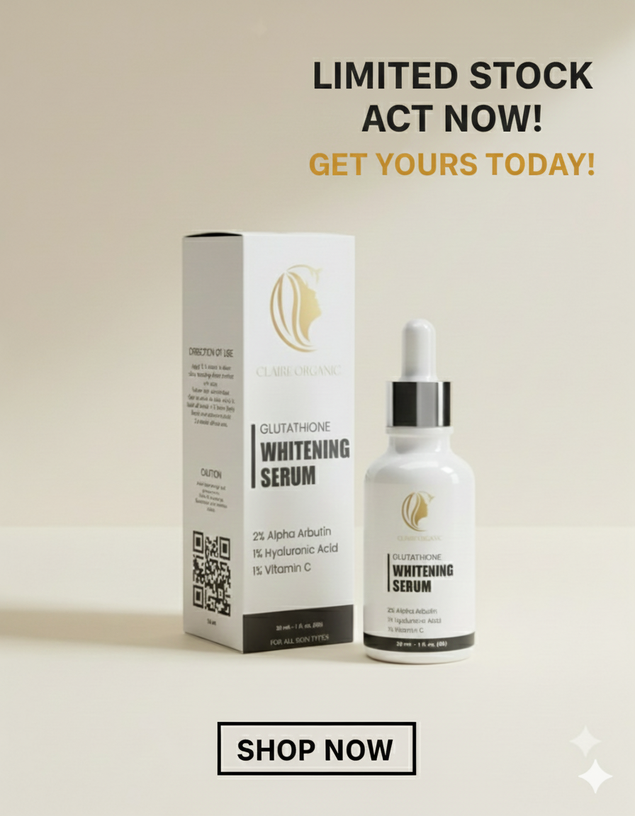 Claire Organic Glutathione Whitening Serum Radiant Glow Formula
