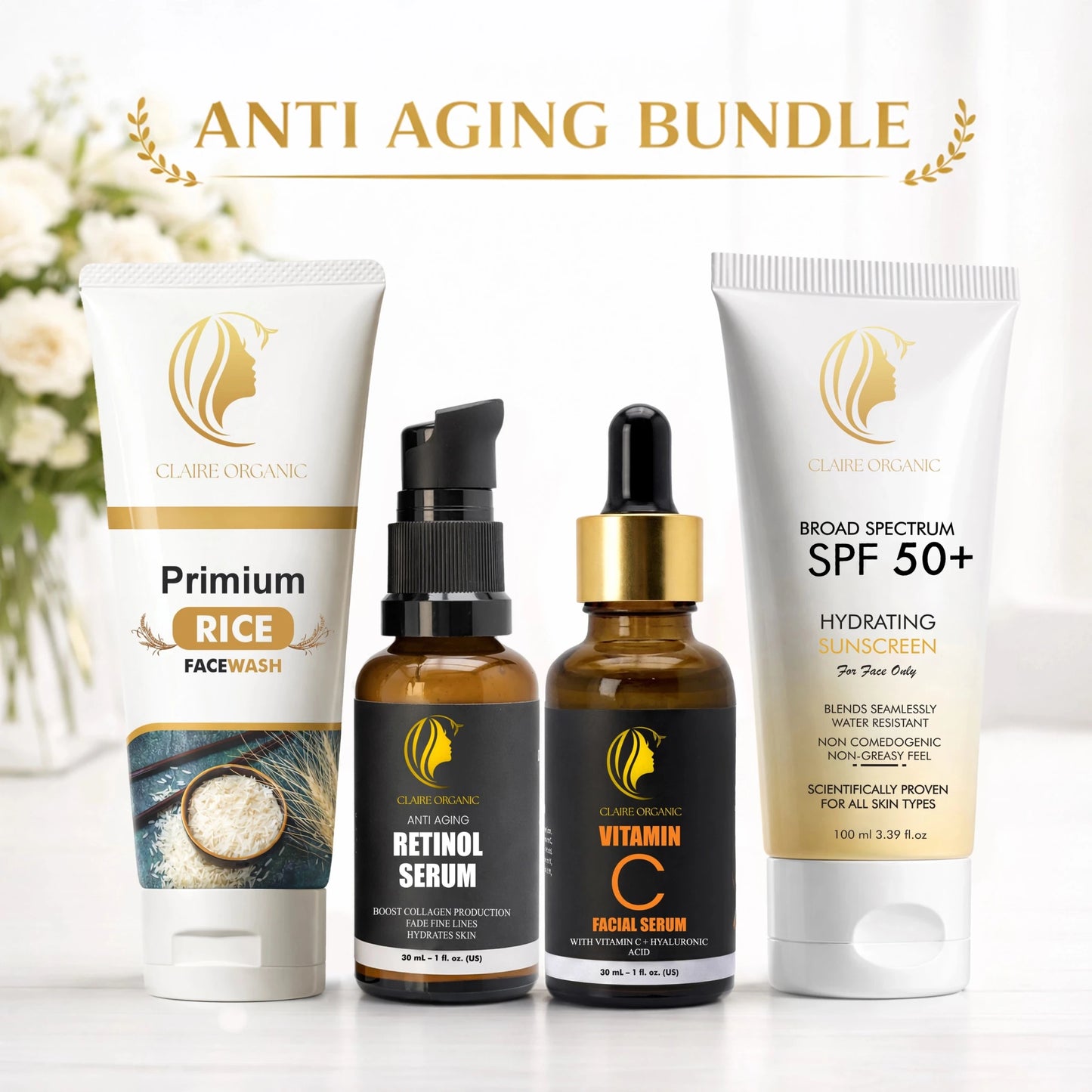 Anti-Aging Bundle – Best Anti Aging Bundle in Pakistan - Claire Organic