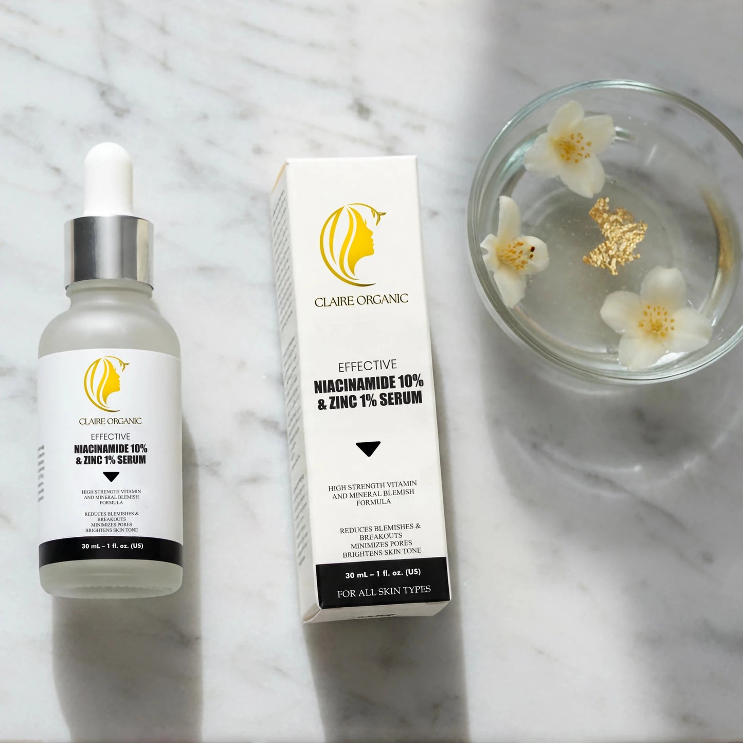 Claire Organic 10% Niacinamide + 1% Zinc Serum - Claire Organic