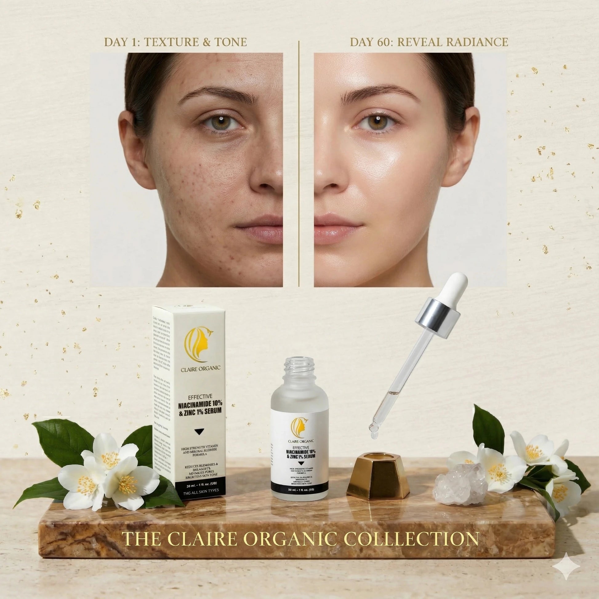Claire Organic 10% Niacinamide + 1% Zinc Serum - Claire Organic