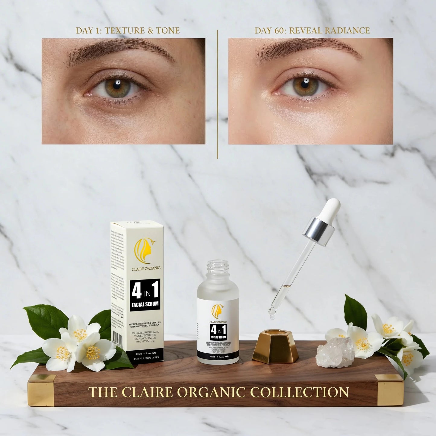 Claire Organic 4 - in - 1 facial Serum - Claire Organic