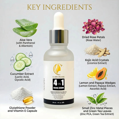 Claire Organic 4 - in - 1 facial Serum - Claire Organic
