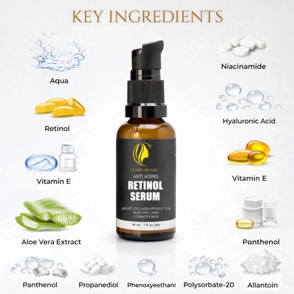 Claire Organic Anti Aging Retinol Serum - Claire Organic