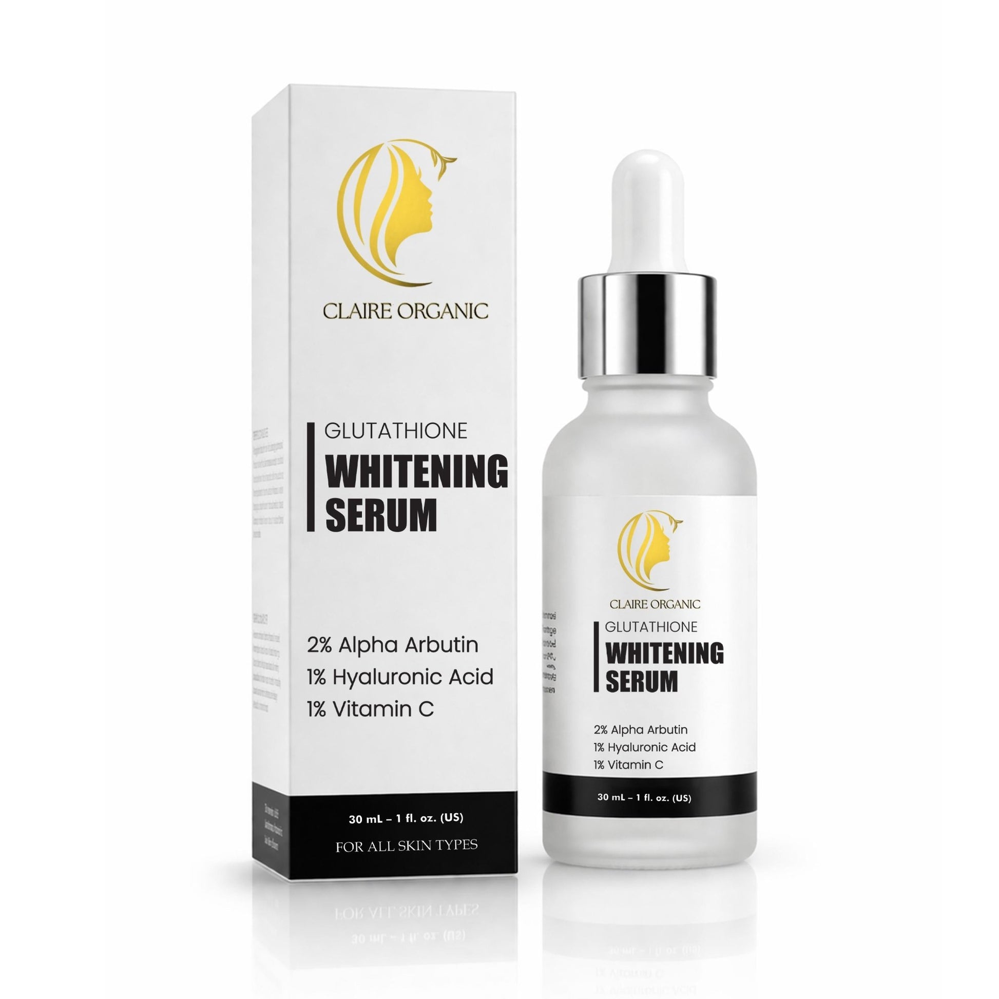Claire Organic Glutathione Whitening Serum Radiant Glow Formula - Claire Organic