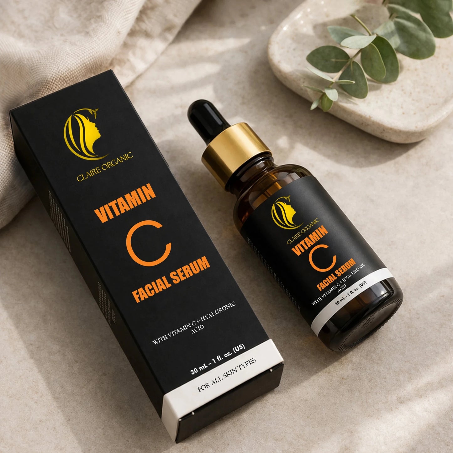 Claire Organic Vitamin C Facial Serum - Claire Organic