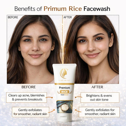 Premium Rice Facewash – Best Rice Face Wash in Pakistan for Glowing Skin(120ml) - Claire Organic
